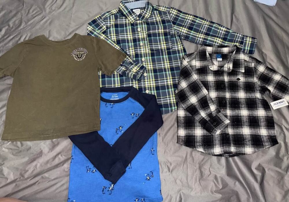 Carter's, Old Navy, and True Religion Boys' Shirt Bundle (size 3T & 4)